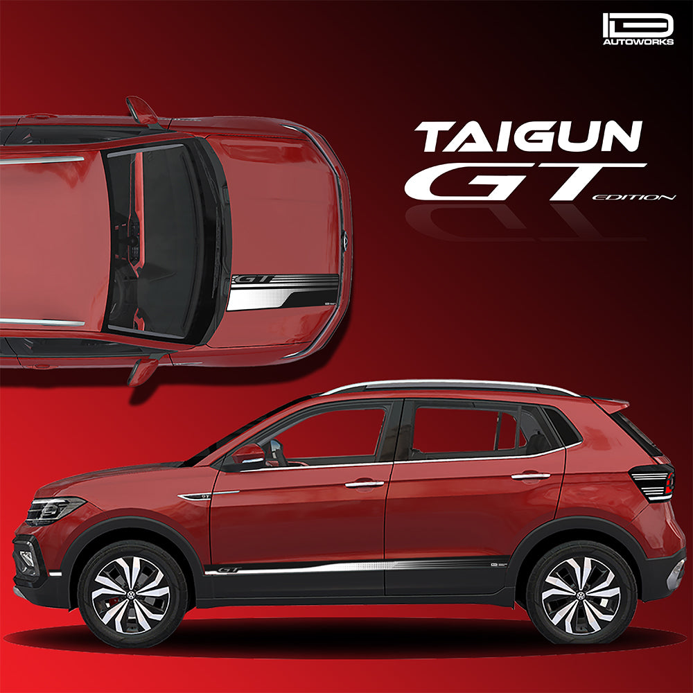 IDE GRAPHICS SERIES - GT Edition for Volkswagen Taigun (Wild Cheery Red)