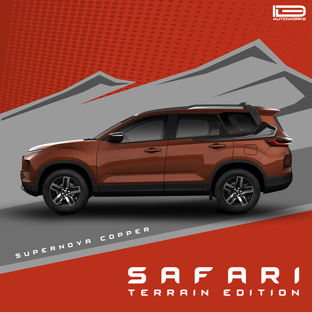 IDE GRAPHICS SERIES - Terrain Edition for Tata Safari /2021-Present (Supernova Copper)