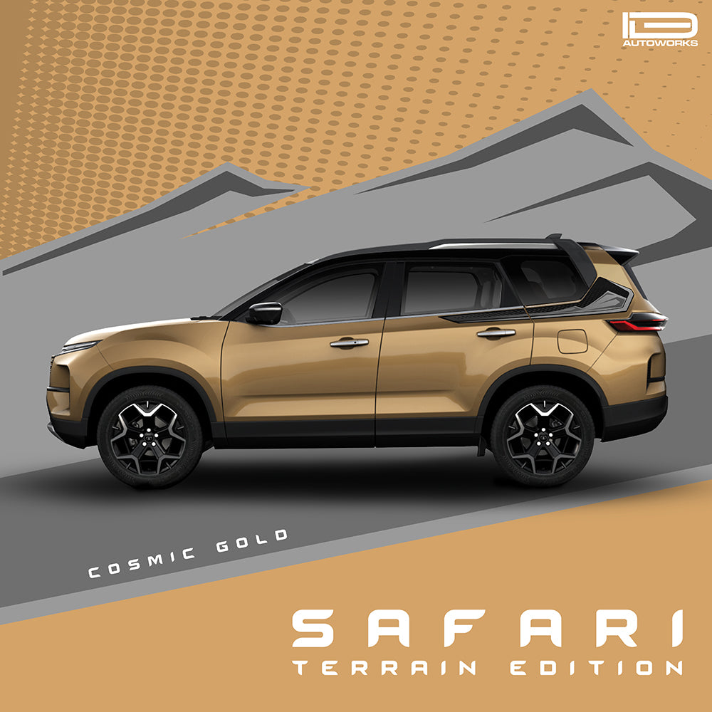 IDE GRAPHICS SERIES - Terrain Edition for Tata Safari /2021-Present (Cosmic Gold)