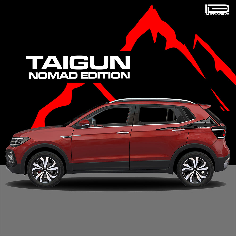 IDE GRAPHICS SERIES - Nomad Edition for Volkswagen Taigun (Wild Cherry Red)