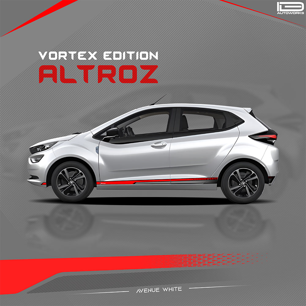 IDE GRAPHICS SERIES - Vortex Edition for Tata Altroz (Avenue White)