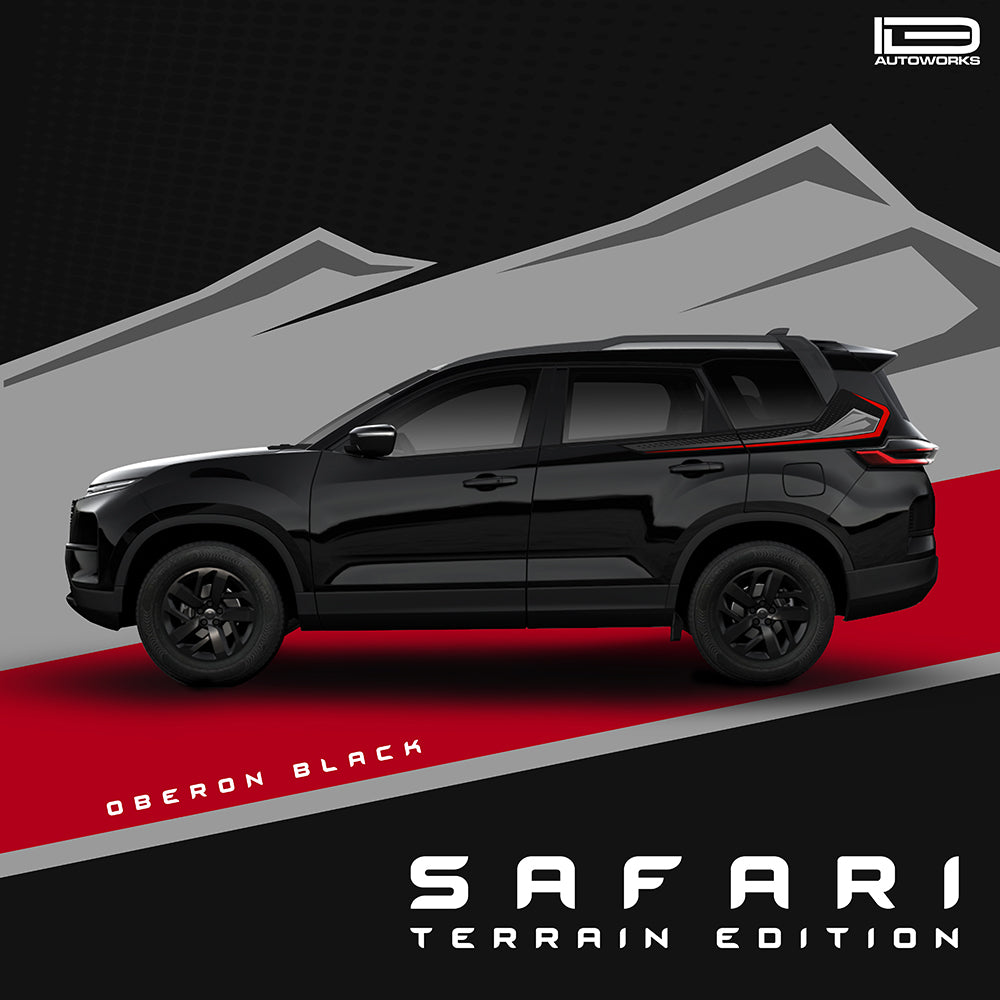 IDE GRAPHICS SERIES - Terrain Edition for Tata Safari /2021-Present (Oberon Black)