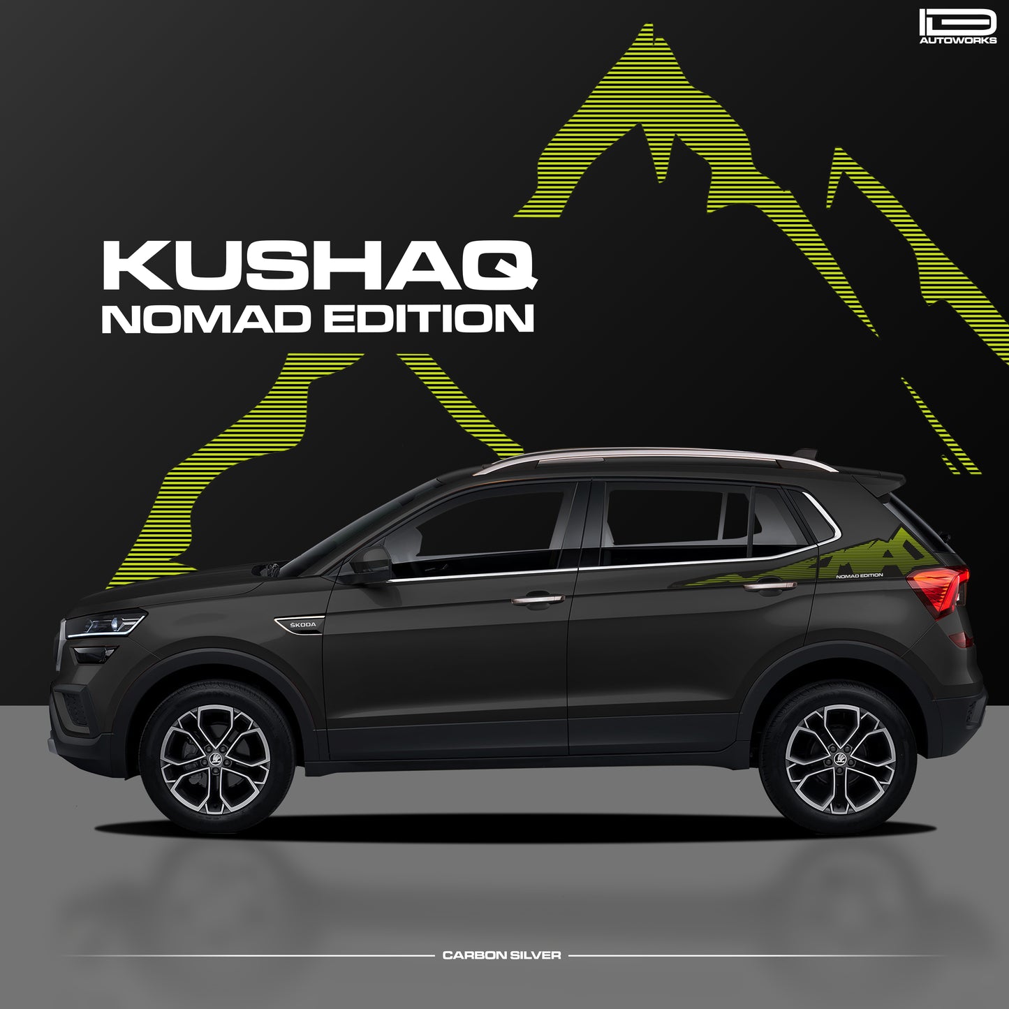 IDE GRAPHICS SERIES - Nomad Edition for Skoda Kushaq (Carbon Steel)