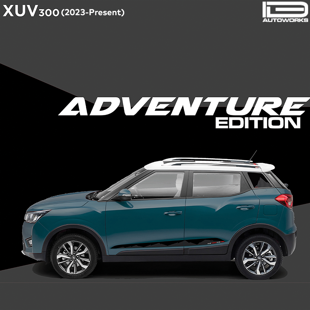 IDE GRAPHICS SERIES - Adventure Edition for Mahindra XUV 300 / 2023-Present (Aquamarine)