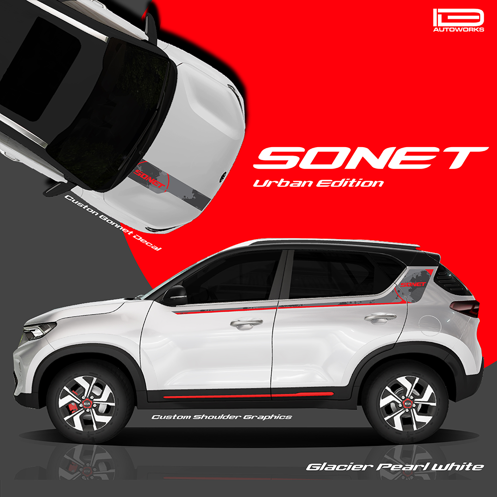 IDE GRAPHICS SERIES - Urban Edition for KIA Sonet /2020-Present (Glacier Pearl White)