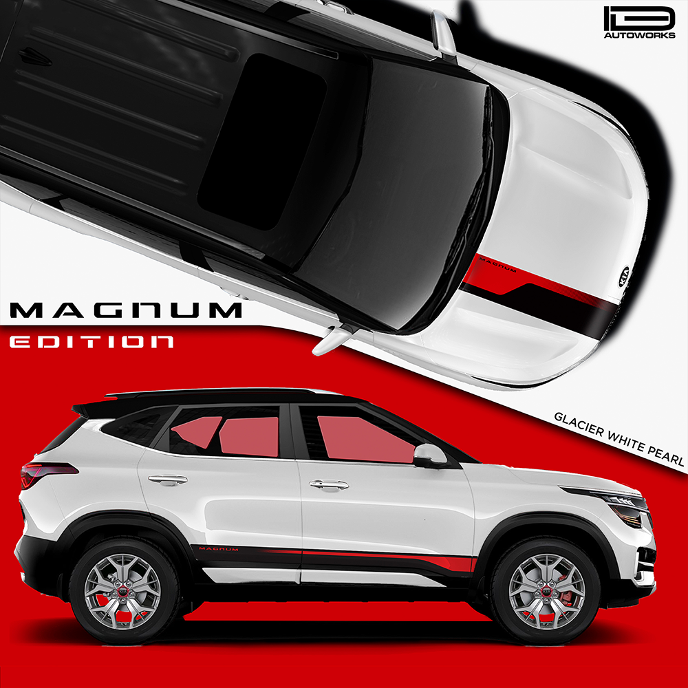 IDE GRAPHICS SERIES - Magnum Edition for KIA Seltos /2019-2023 (Glacier Pearl White)