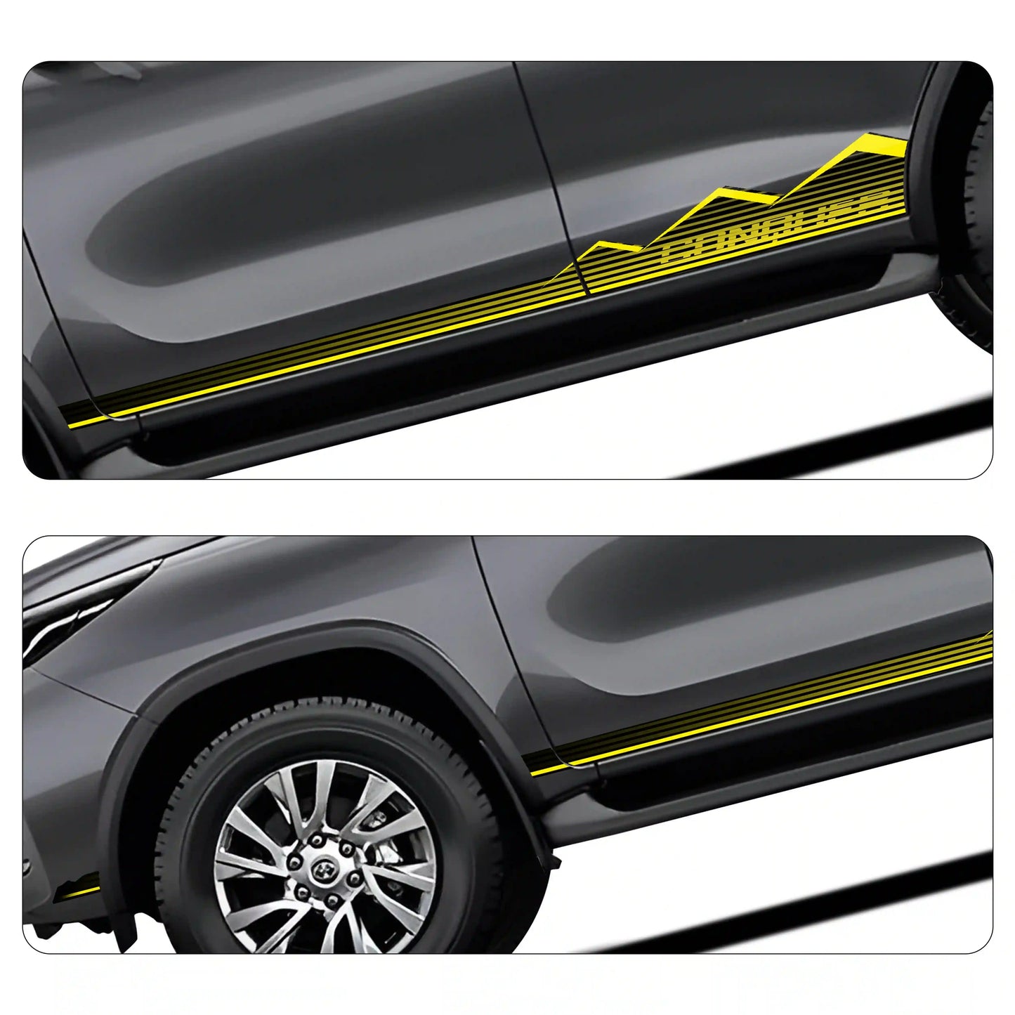 Conquer Edition Graphics for Toyota Fortuner grey
