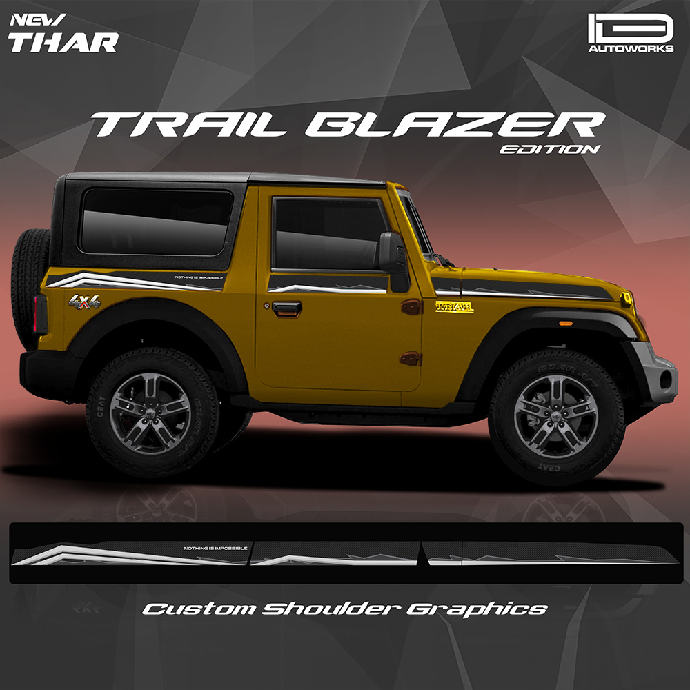 IDE GRAPHICS SERIES - Trailblazer Edition for Mahindra THAR /2020-Present  (Blazing Bronze)