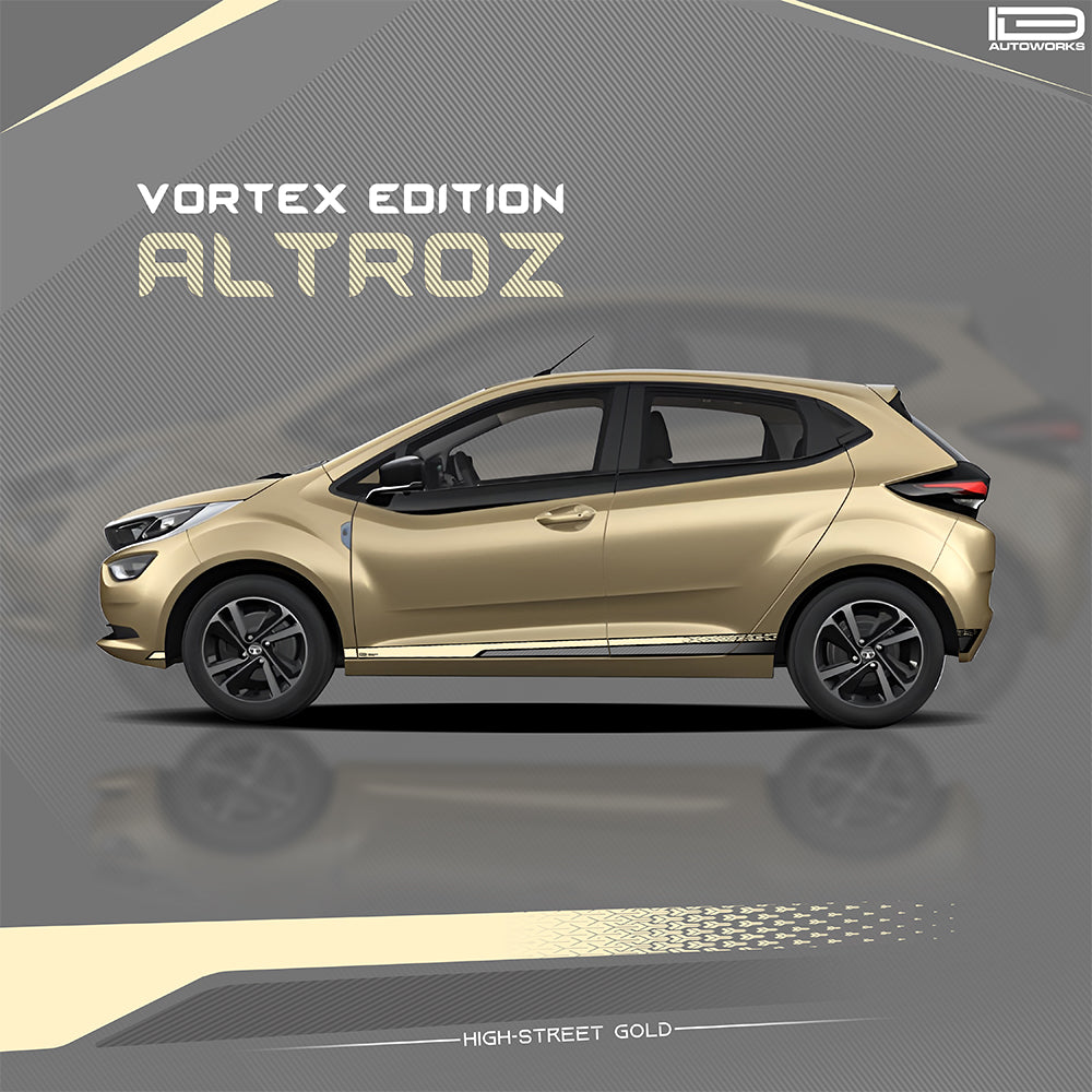 IDE GRAPHICS SERIES - Vortex Edition for Tata Altroz (High-Street Gold)