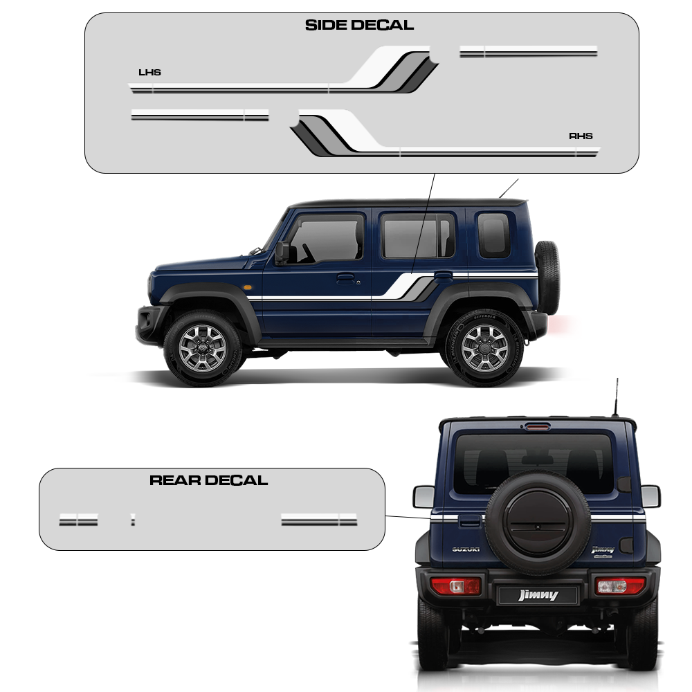 IDE GRAPHICS SERIES - Baroque Edition for Maruti Suzuki Jimny (Bluish Black)