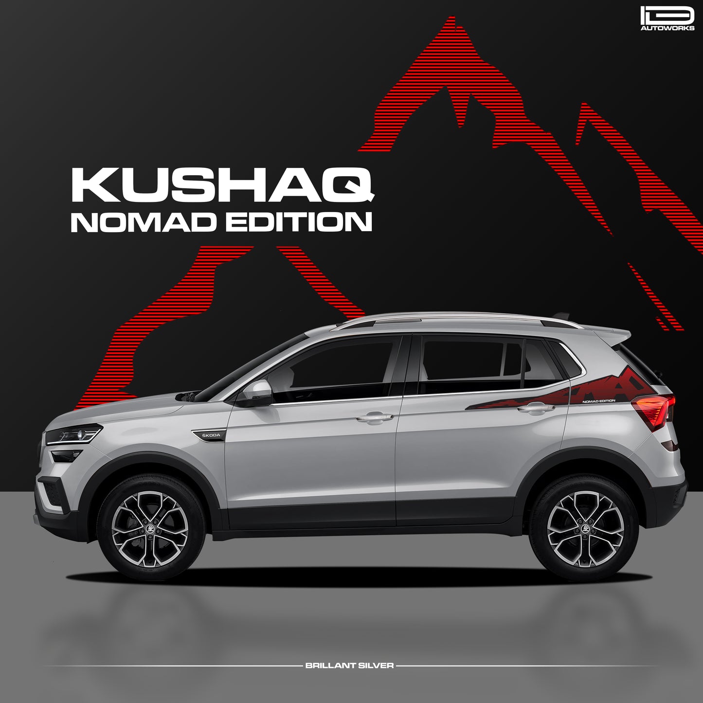 IDE GRAPHICS SERIES - Nomad Edition for Skoda Kushaq (Brilliant Silver)