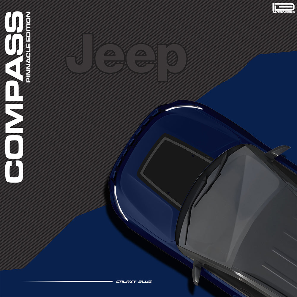 IDE GRAPHICS SERIES - Pinnacle Edition (Only Bonnet Decal)  for JEEP Compass / 2017-Present (Galaxy Blue)