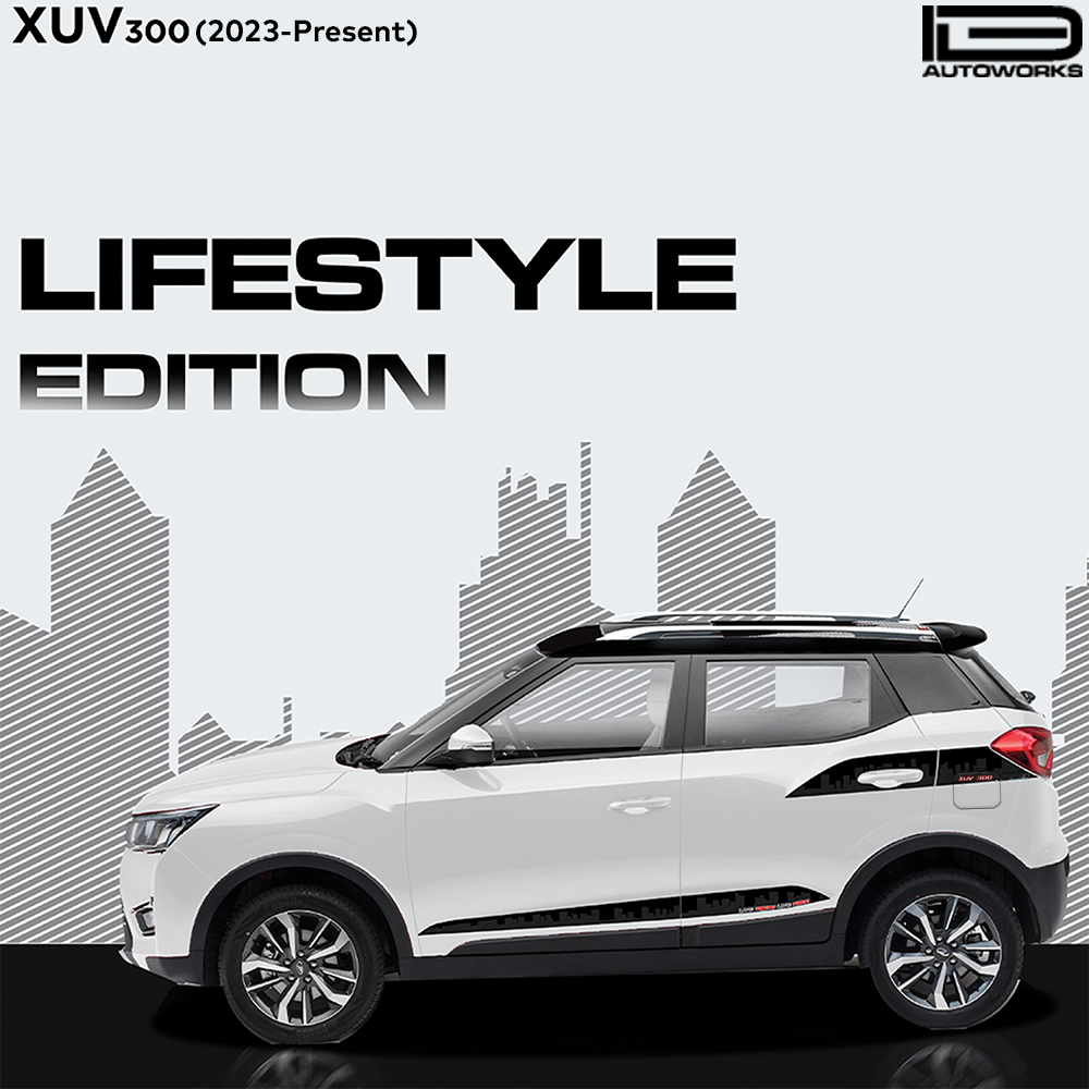 IDE GRAPHICS SERIES - Lifestyle Edition for Mahindra XUV 300 /2023-Present (Pearl White)