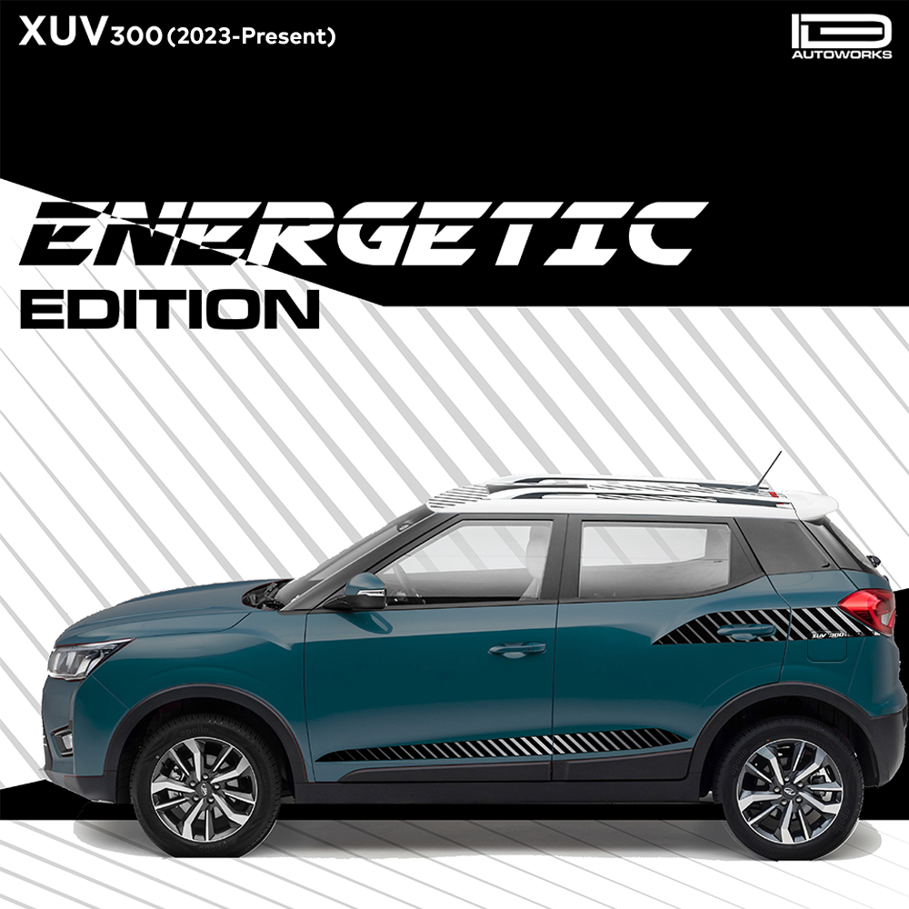 IDE GRAPHICS SERIES -  Energetic Edition for Mahindra XUV 300 /2023-Present (Aquamarine)