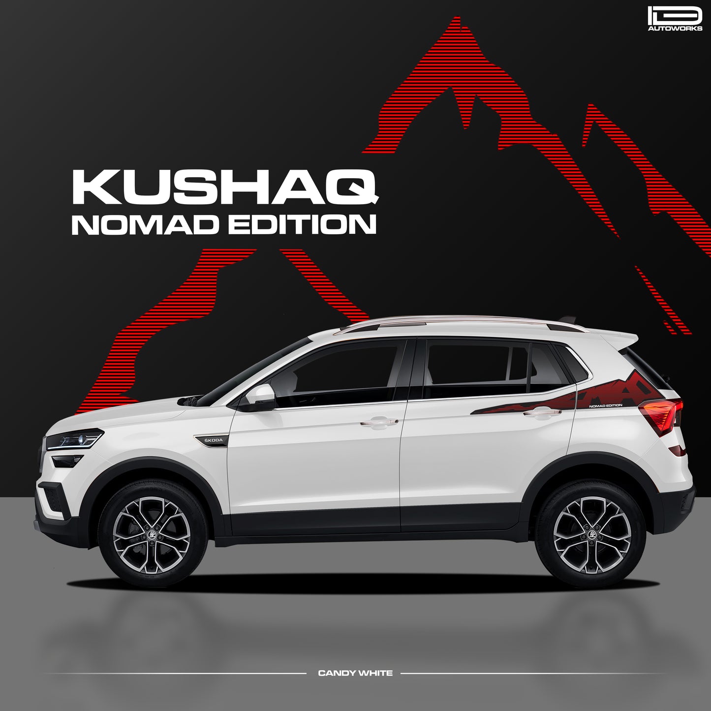 IDE GRAPHICS SERIES - Nomad Edition for Skoda Kushaq (Candy White)