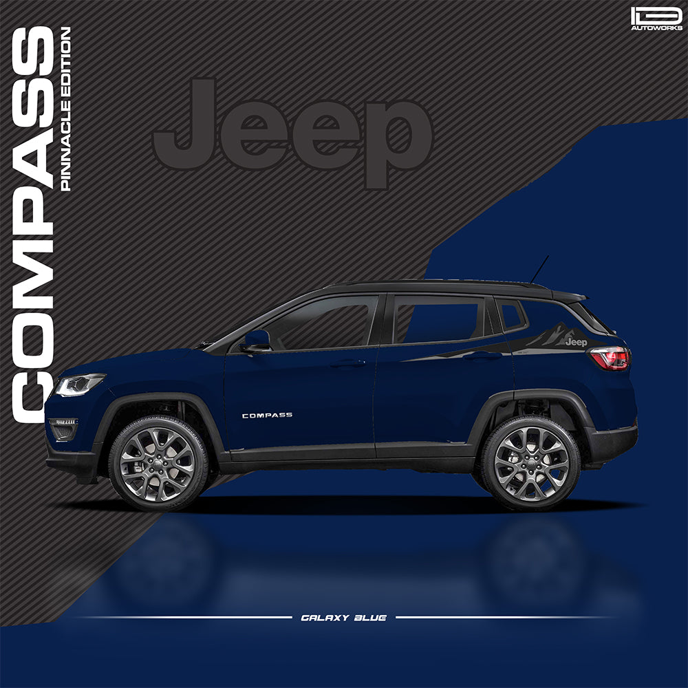 IDE GRAPHICS SERIES - Pinnacle Edition (Only Side Decals)  for JEEP Compass / 2017-Present (Galaxy Blue)