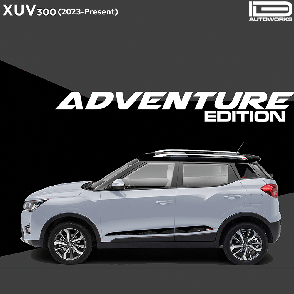 IDE GRAPHICS SERIES - Adventure Edition for Mahindra XUV 300 /2023-Present (Dsat Silver)