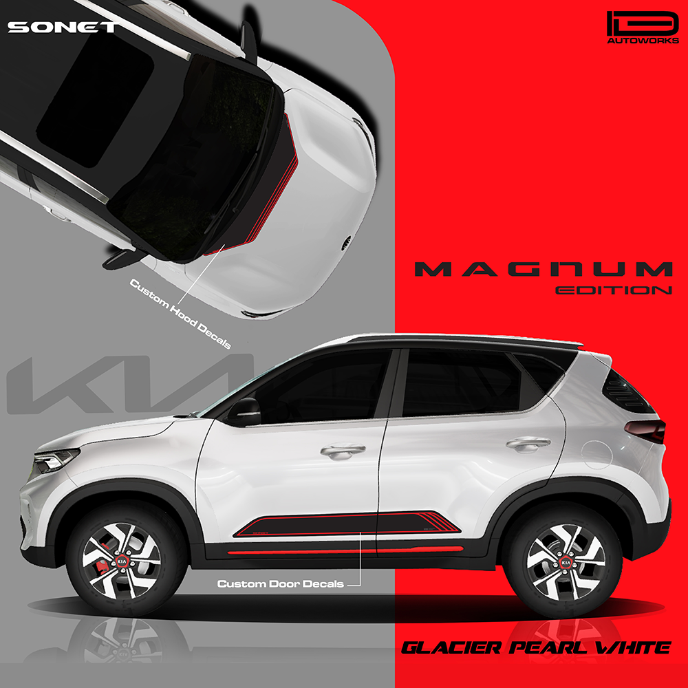 IDE GRAPHICS SERIES - Magnum Edition for KIA Sonet /2020-present (Glacier Pearl White)