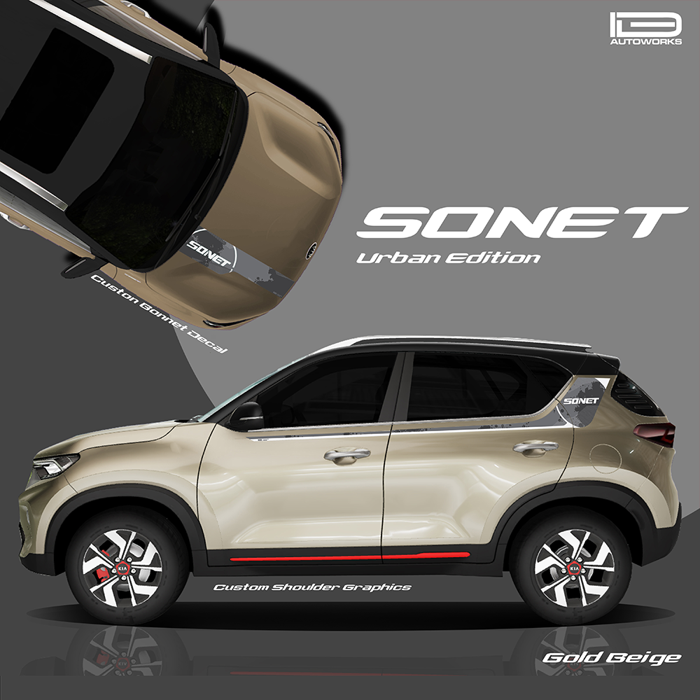 IDE GRAPHICS SERIES - Urban Edition for KIA Sonet /2020-Present (Beige Gold)