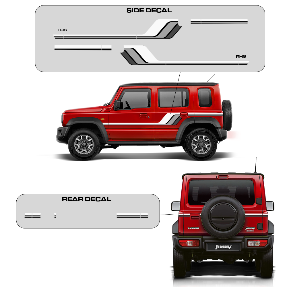 IDE GRAPHICS SERIES - Baroque Edition for Maruti Suzuki Jimny (Sizzling Red)