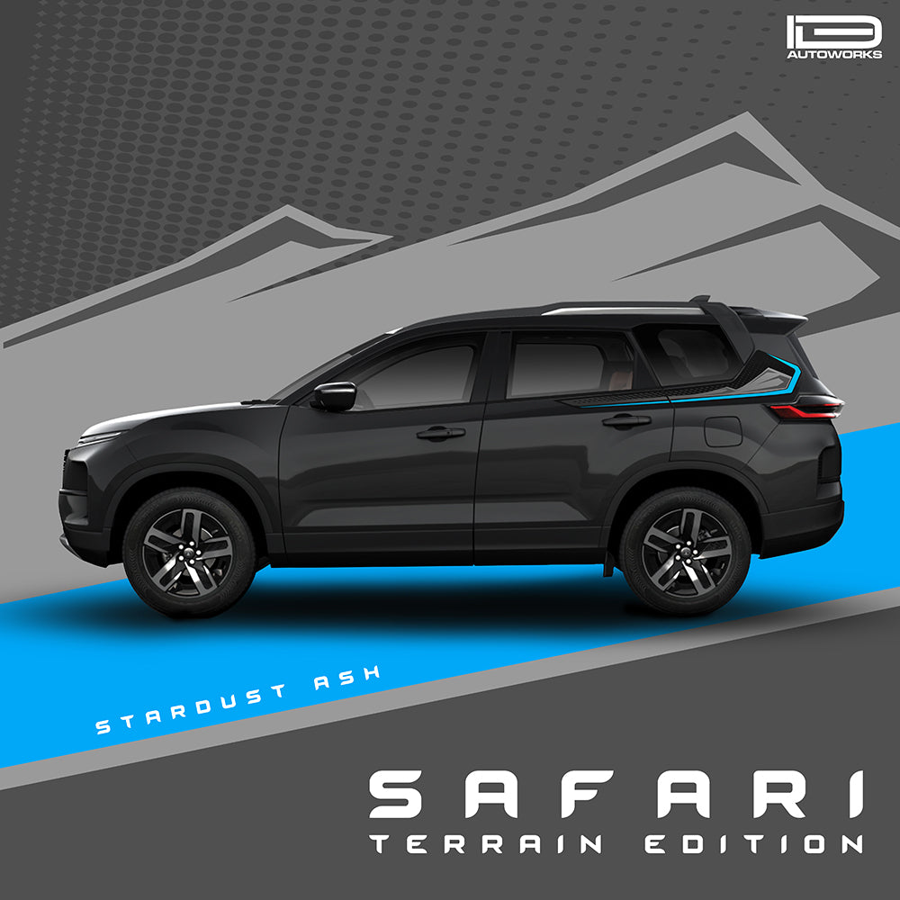 IDE GRAPHICS SERIES - Terrain Edition for Tata Safari /2021-Present (Stellar Frost)