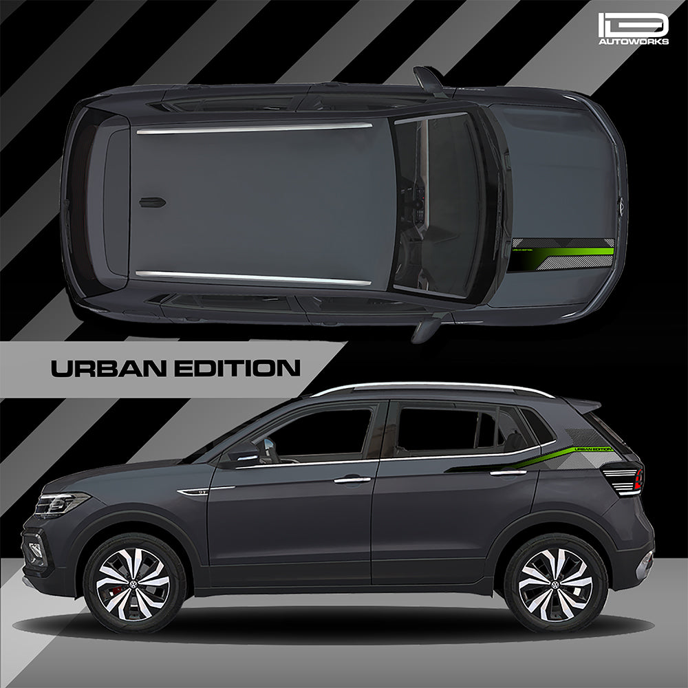 IDE GRAPHICS SERIES - Urban Edition for Volkswagen Taigun (Carbon Steel Grey)