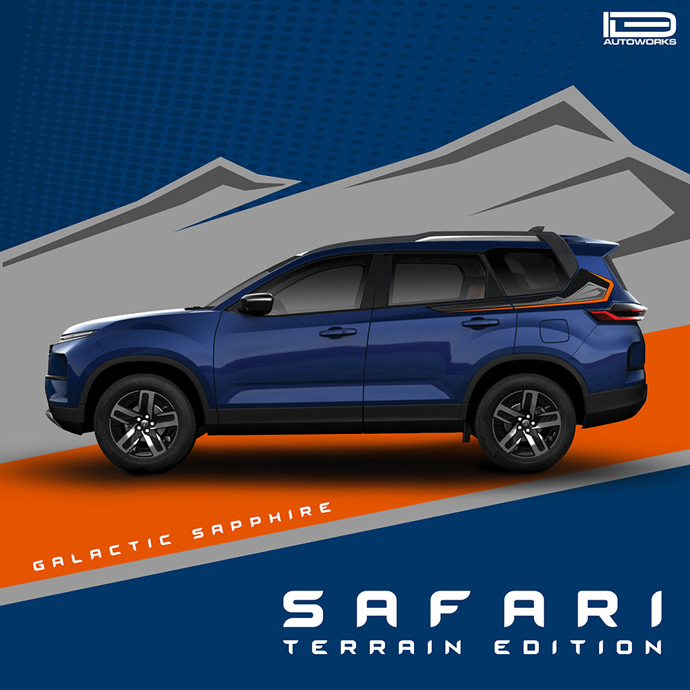 IDE GRAPHICS SERIES - Terrain Edition for Tata Safari /2021-Present (Galactic Sapphire)