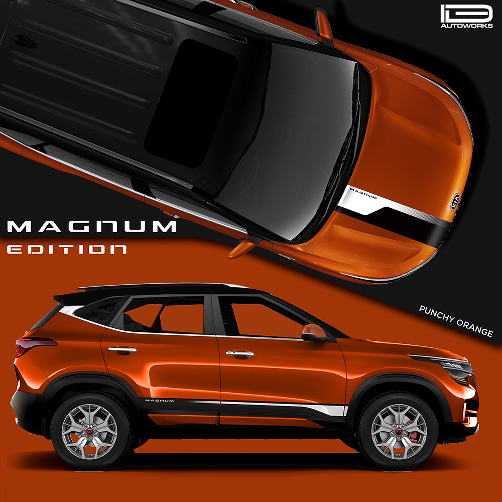 IDE GRAPHICS SERIES - Magnum Edition for KIA Seltos /2019-2023 (Punchy Orange)