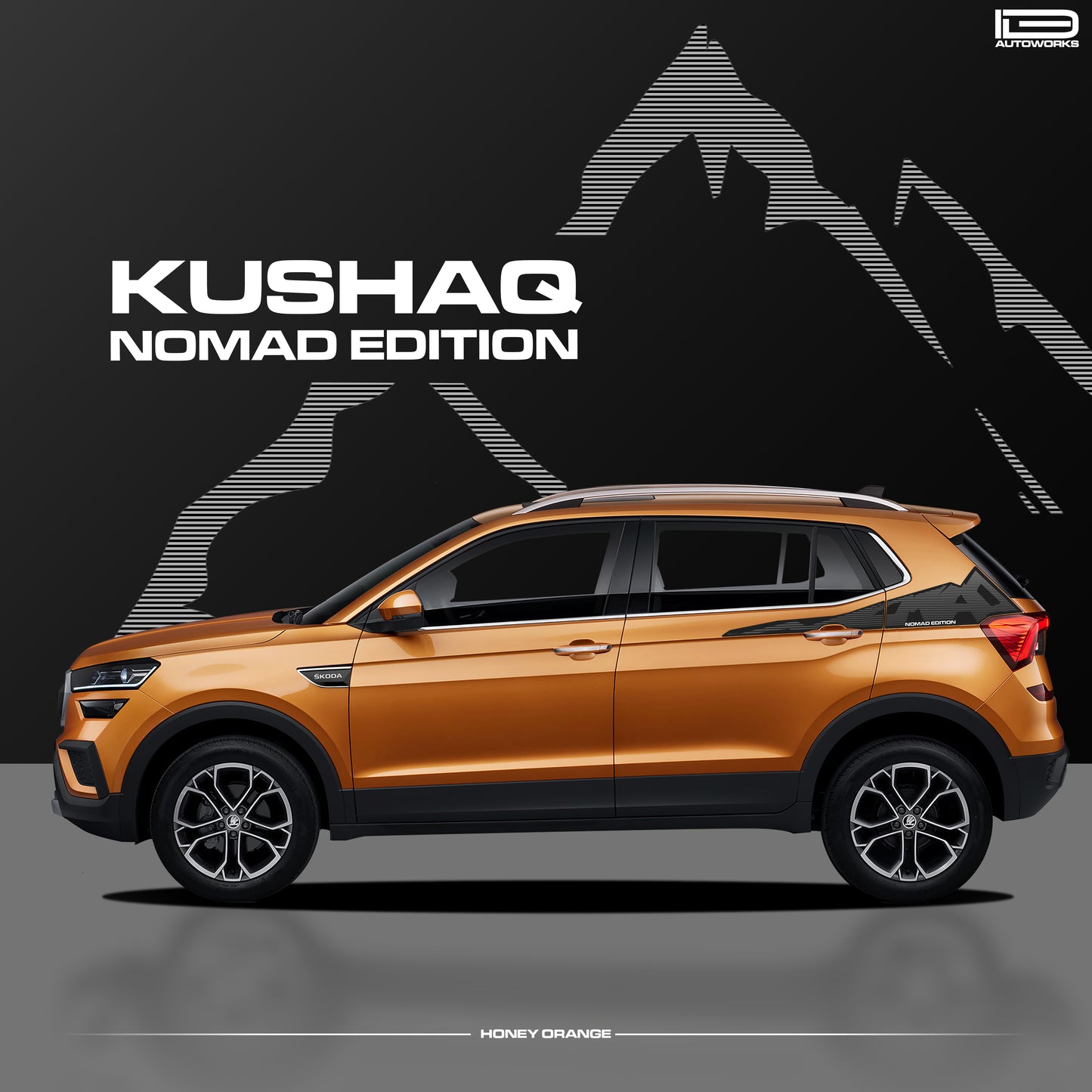 IDE GRAPHICS SERIES - Nomad Edition for Skoda Kushaq (Honey Orange)