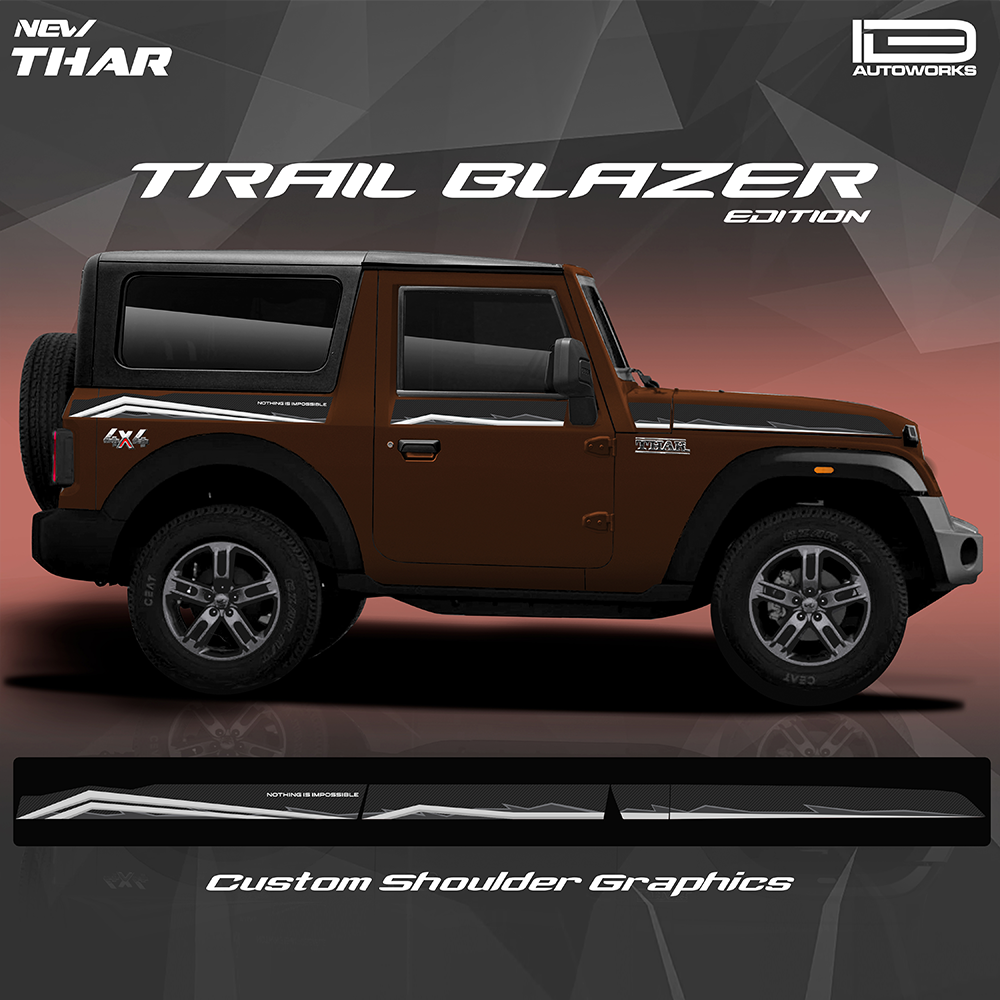 IDE GRAPHICS SERIES - Trailblazer Edition for Mahindra THAR /2020-Present (Mystic Copper)