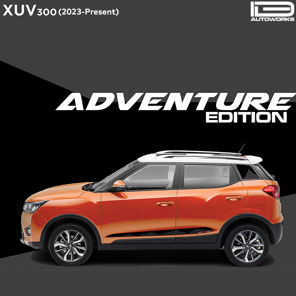 IDE GRAPHICS SERIES - Adventure Edition for Mahindra XUV 300 /2023-Present (Sunburst Orange)