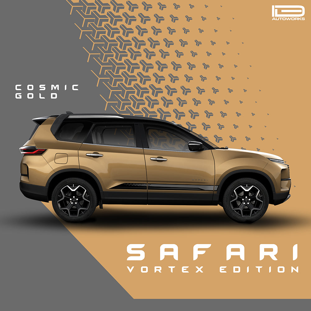 IDE GRAPHICS SERIES - Vortex Edition for Tata Safari /2021-Present (Cosmic Gold)