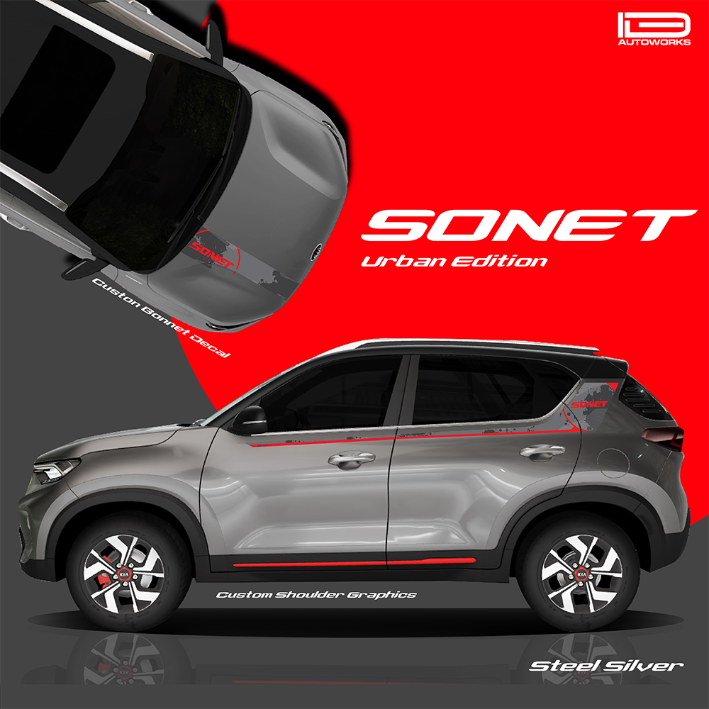 IDE GRAPHICS SERIES - Urban Edition for KIA Sonet /2020-Present (Steel Silver)