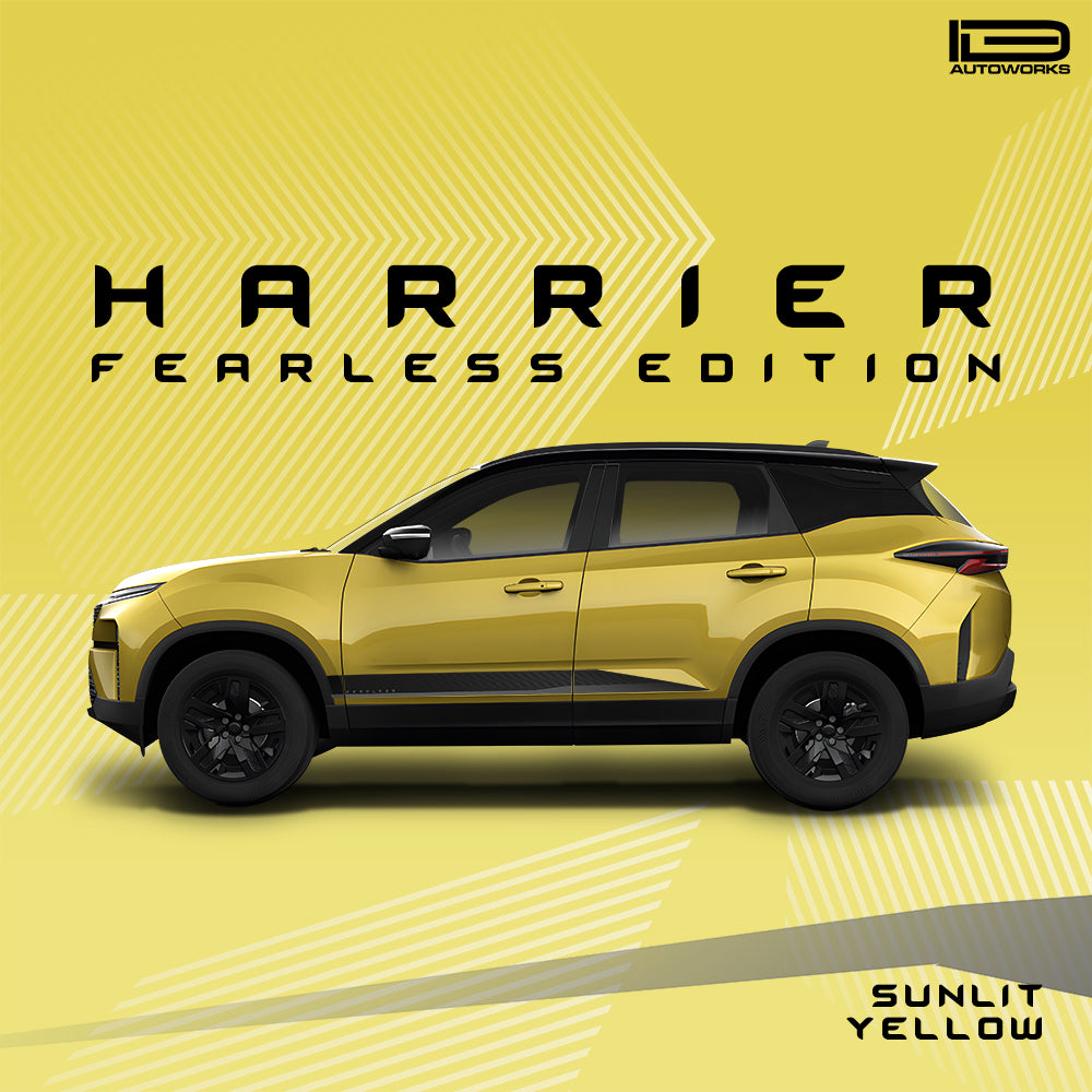 IDE GRAPHICS SERIES - Fearless Edition for Tata Harrier  (Sunlit Yellow)