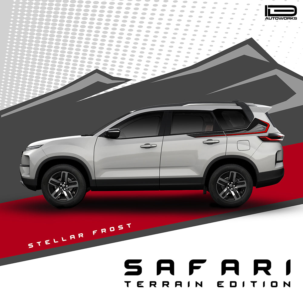 IDE GRAPHICS SERIES - Terrain Edition for Tata Safari /2021-Present (Stellar Frost)