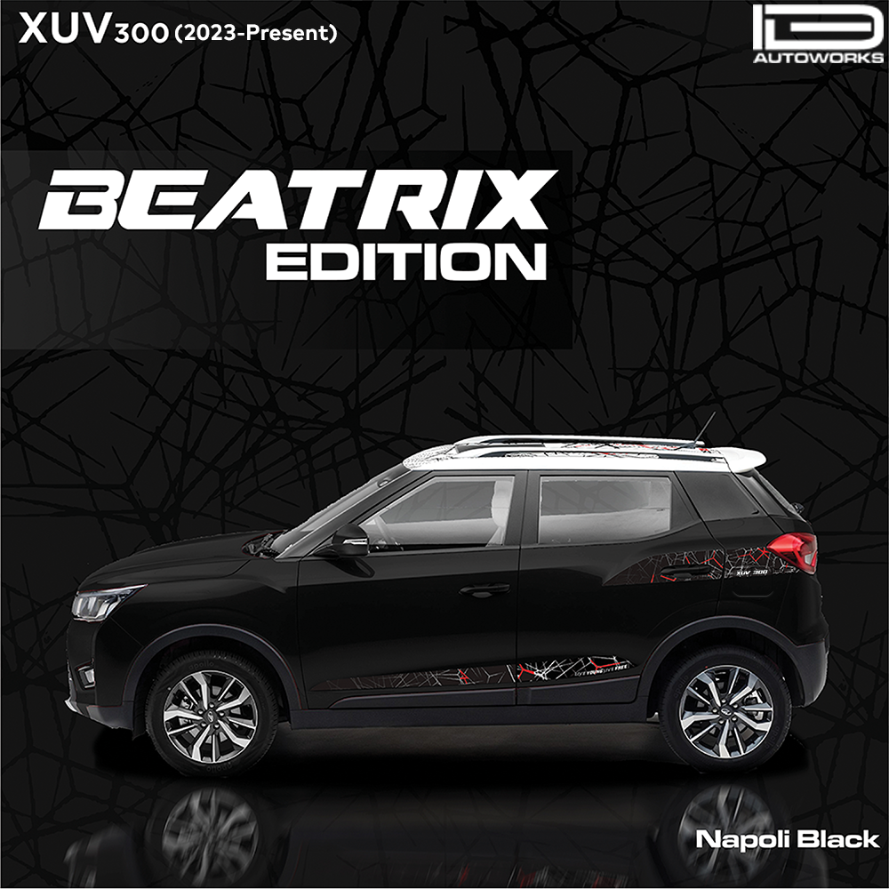 IDE GRAPHICS SERIES - Beatrix Edition for Mahindra  XUV 300 /2023-Present (Napoli Black)