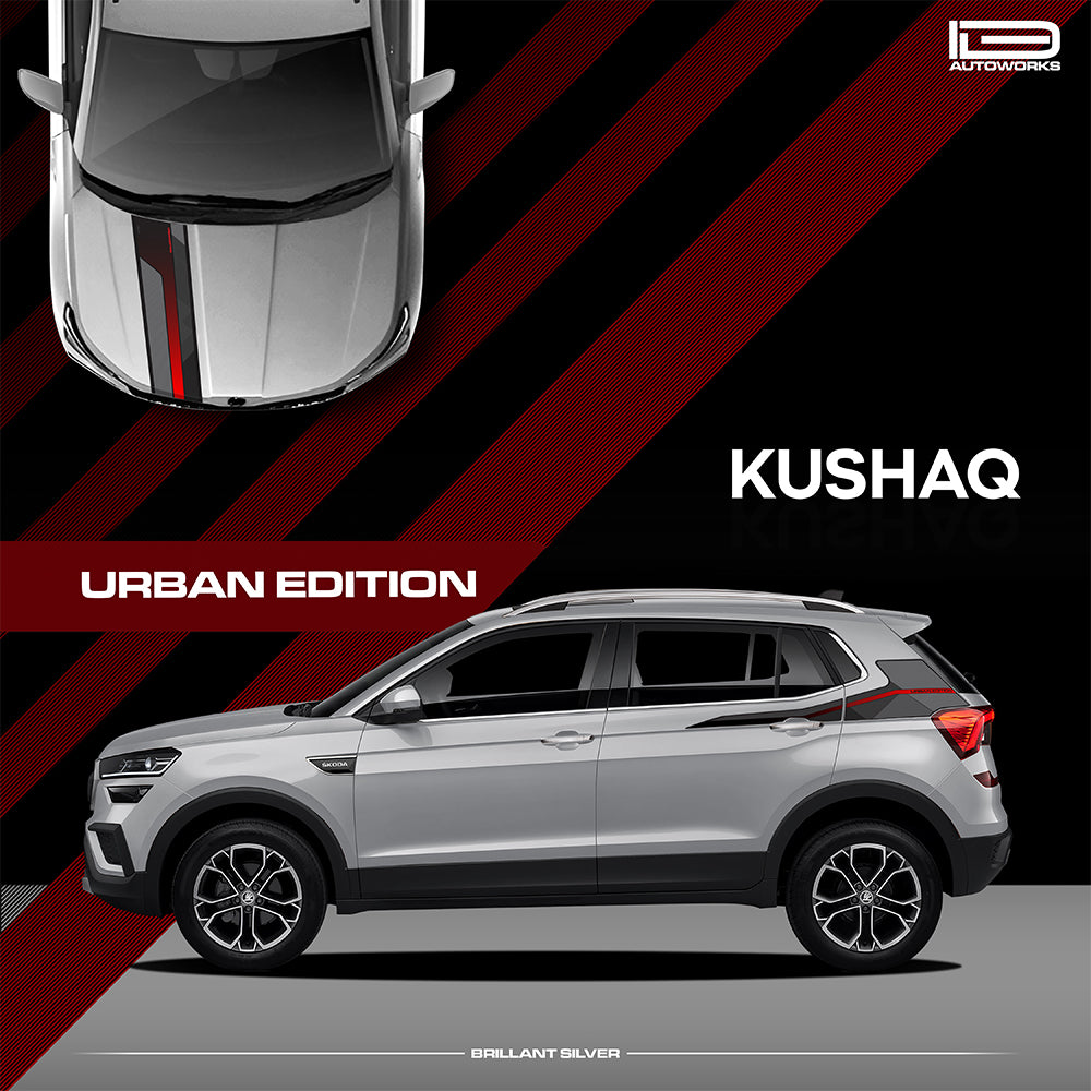 IDE GRAPHICS SERIES - Urban Edition for Skoda Kushaq (Brilliant Silver)