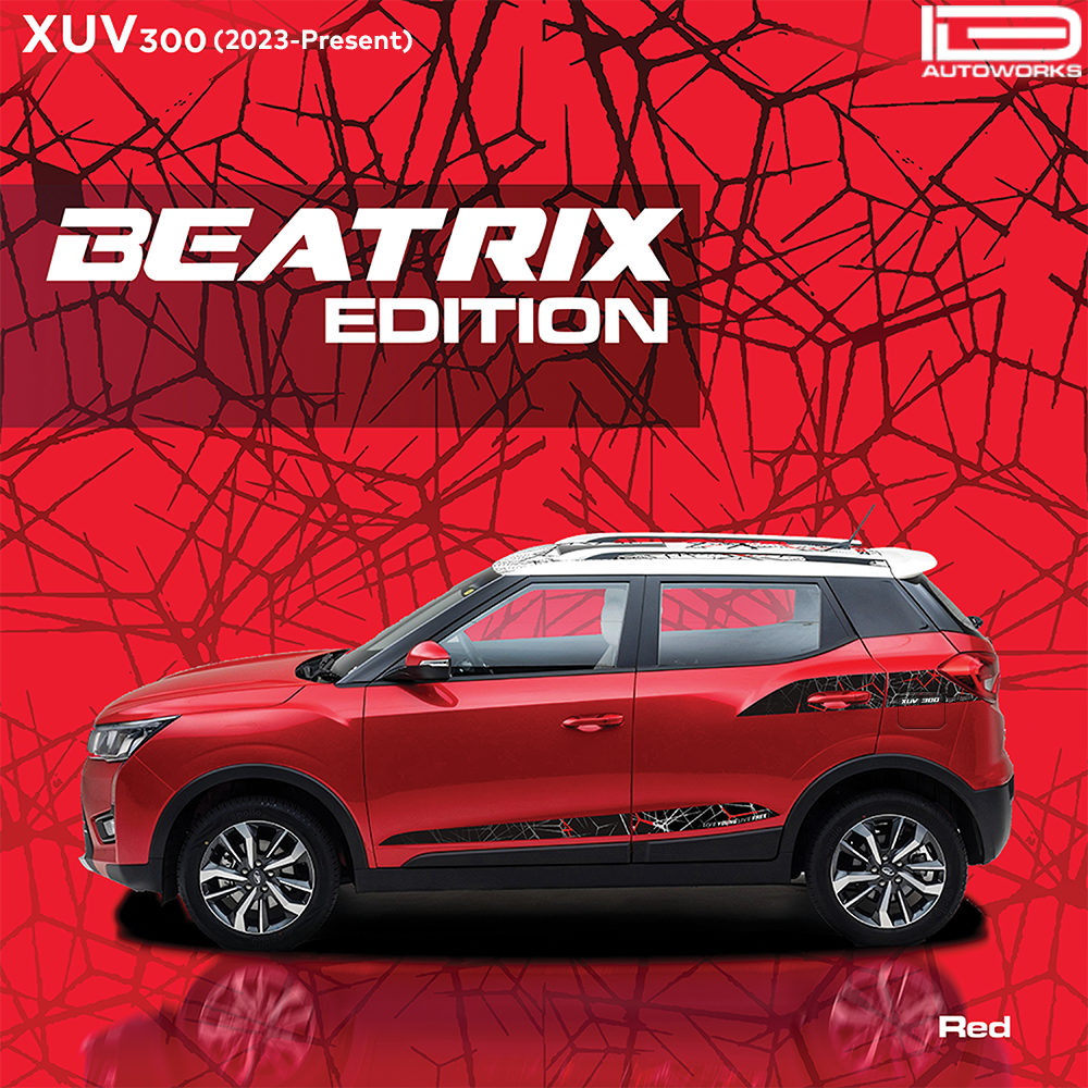 IDE GRAPHICS SERIES - Beatrix Edition for Mahindra  XUV 300 /2023-Present (Red Rage)