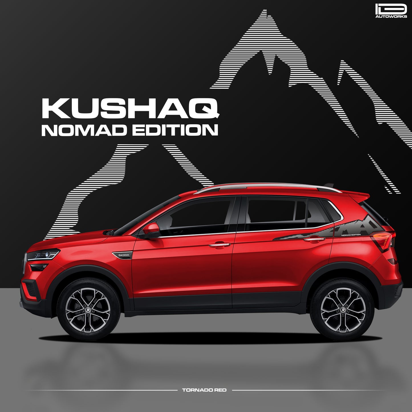 IDE GRAPHICS SERIES - Nomad Edition for Skoda Kushaq (Tornado Red)