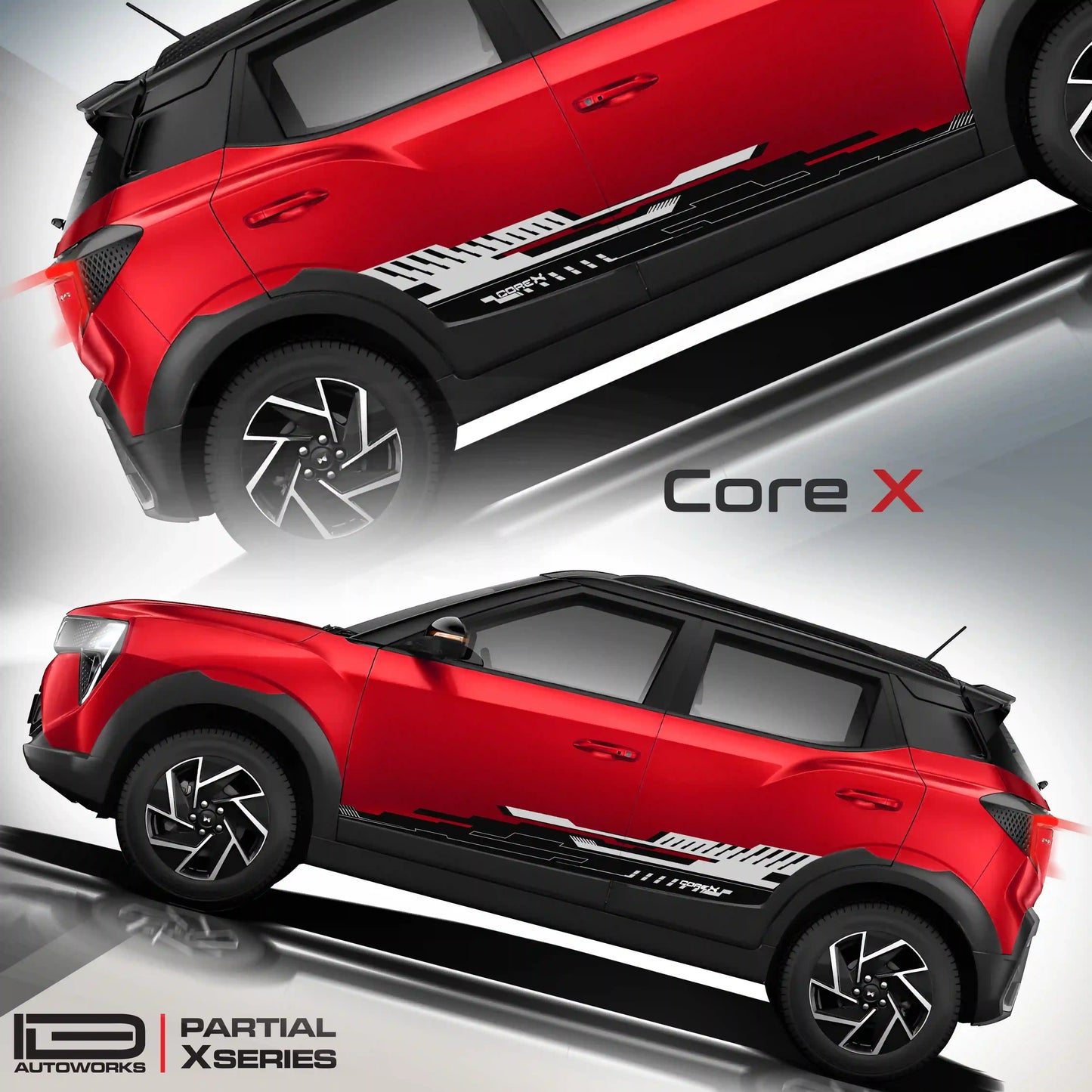 CoreX Edition Car Graphics for Mahindra 3XO White