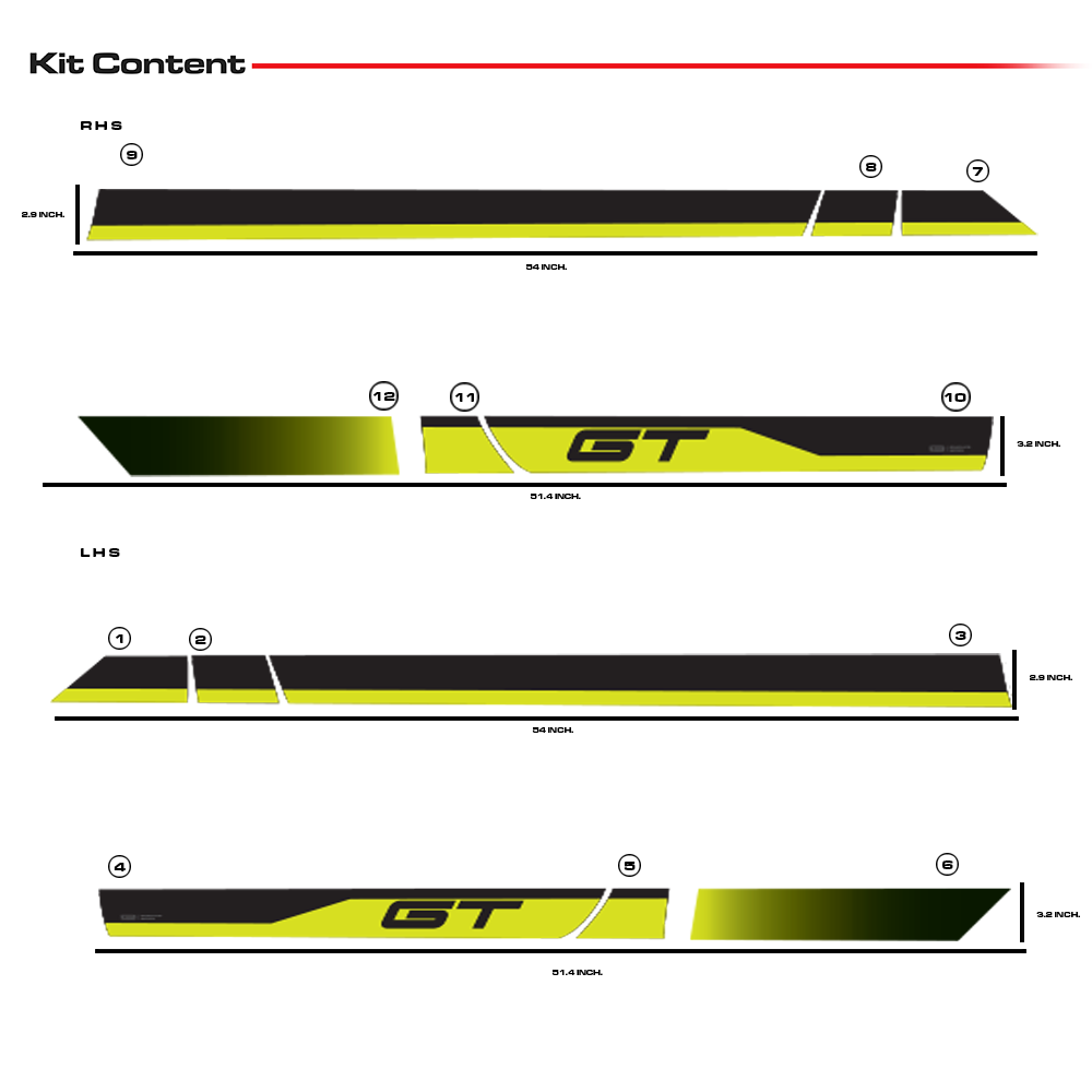 IDE GRAPHICS SERIES - GT Edition for Volkswagen Virtus (Candy White)