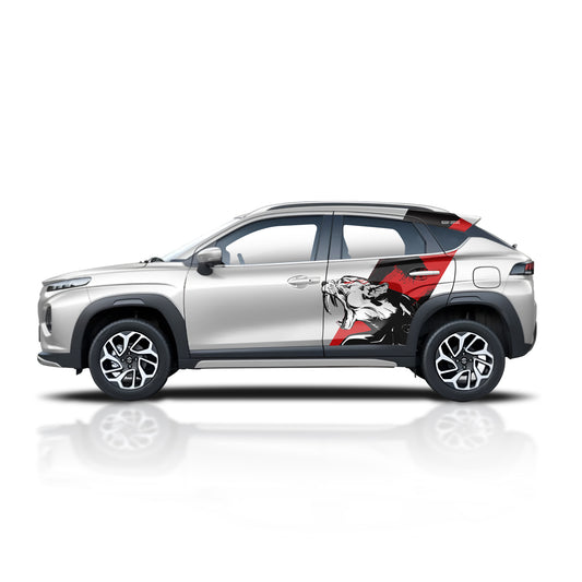 IDE PARTIAL X SERIES - Tiger Edition for MARUTI SUZUKI Fronx (Arctic White)