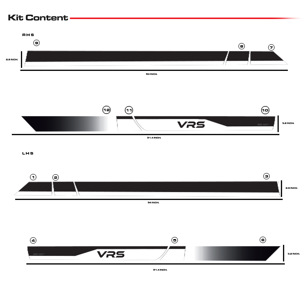 IDE GRAPHICS SERIES - VRS Edition for Skoda Slavia (Crystal Blue)