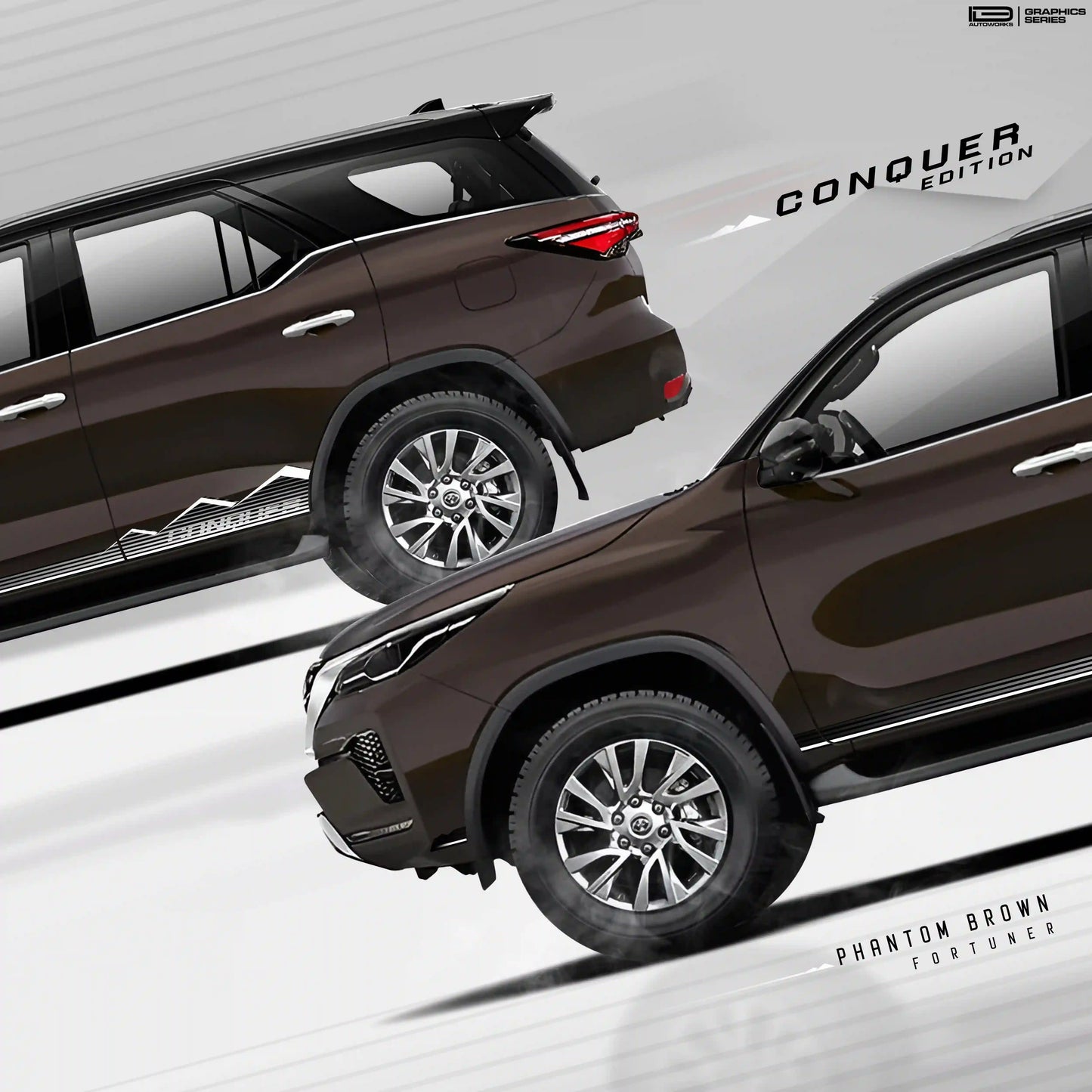 Conquer Edition Graphics for Toyota Fortuner grey