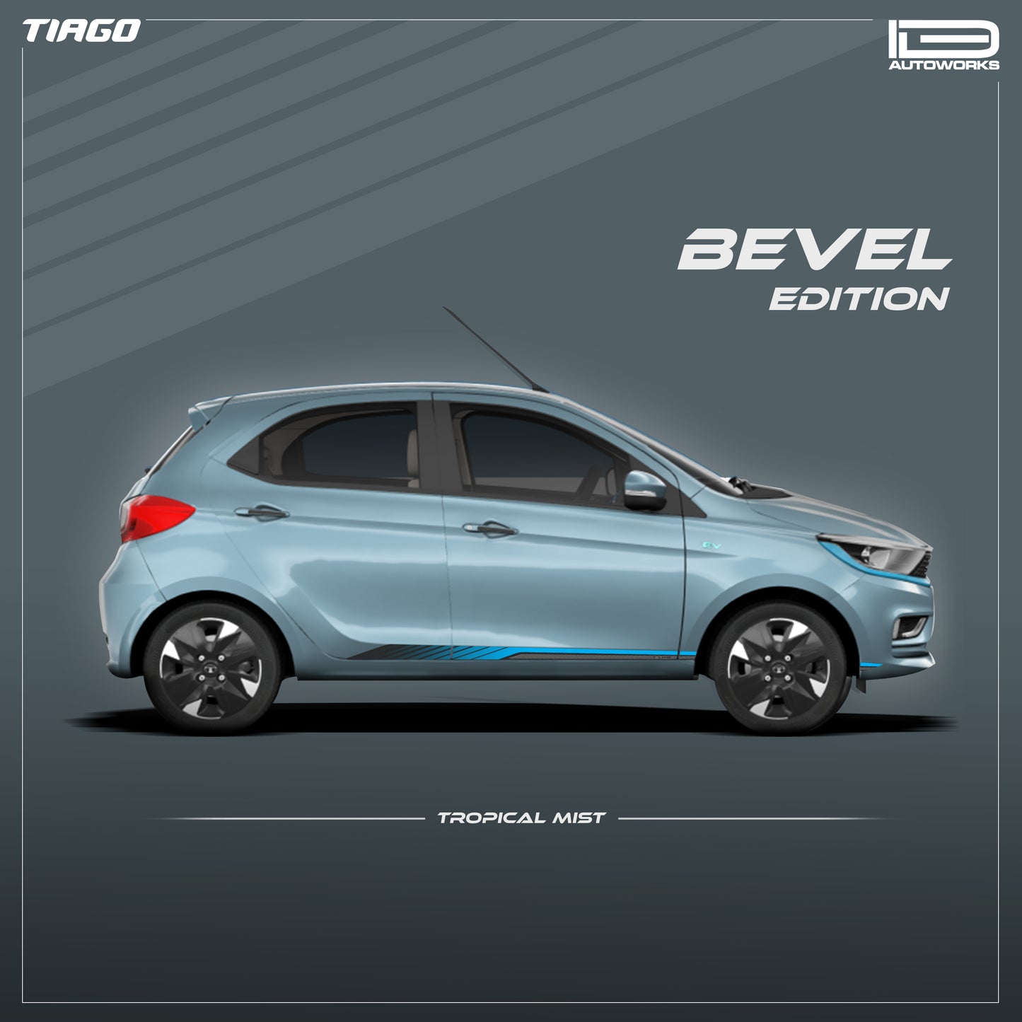 IDE GRAPHICS SERIES - Bevel Edition for Tata Tiago (Tropical Mist)