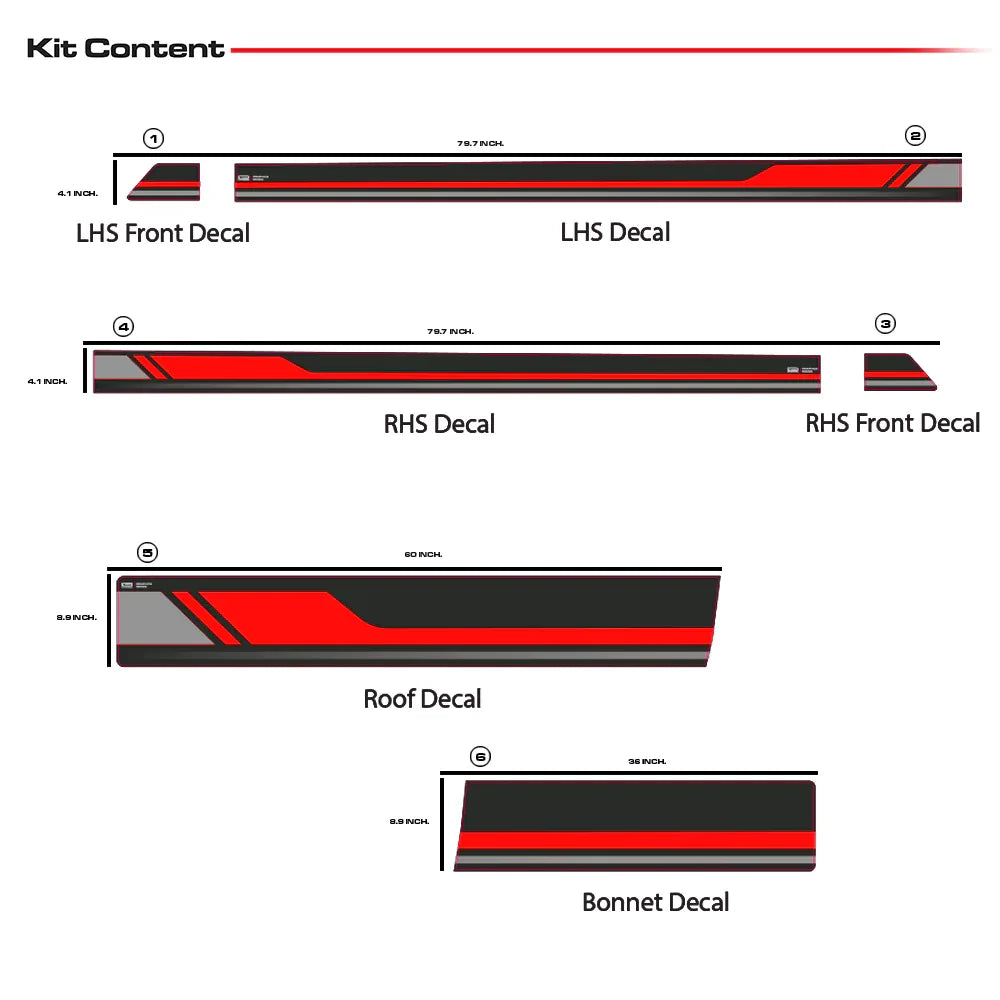 Track Edition Car Graphics Kit for VW Polo  white