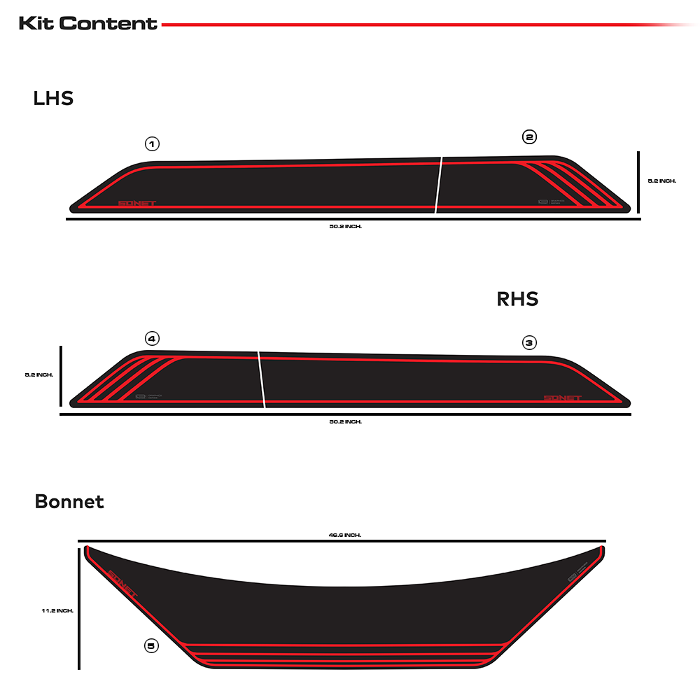 IDE GRAPHICS SERIES - Magnum Edition for KIA Sonet /2020-present (Intelligence Blue)