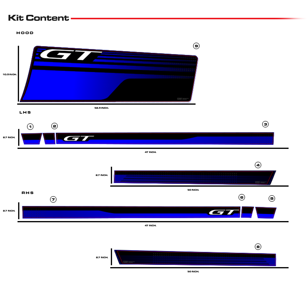 IDE GRAPHICS SERIES - GT Edition for Volkswagen Taigun (Reflex Silver)