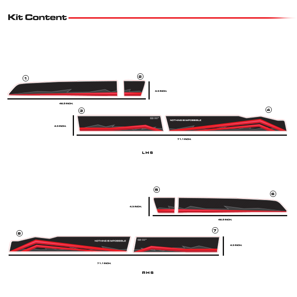 IDE GRAPHICS SERIES - Trailblazer Edition for Mahindra THAR /2020-Present (Everest White)