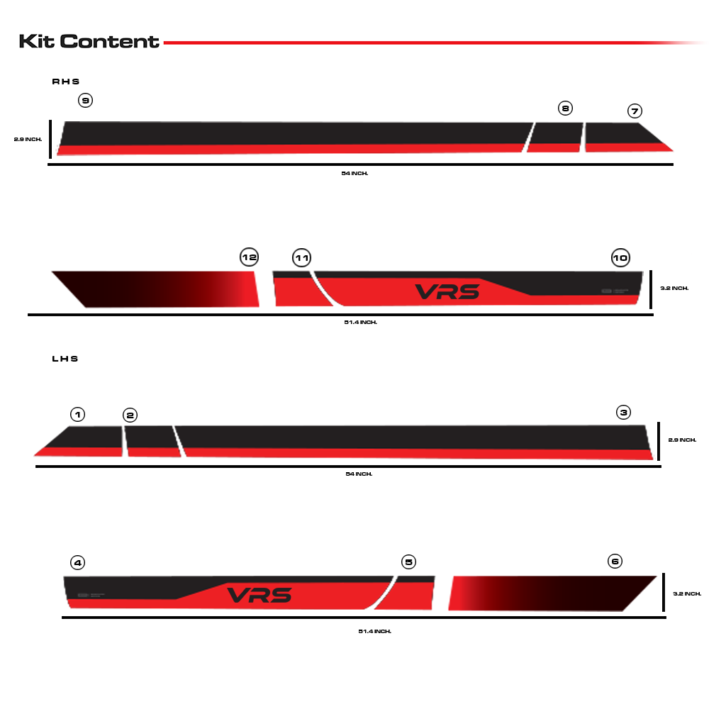 IDE GRAPHICS SERIES - VRS Edition for Skoda Slavia (Candy White)